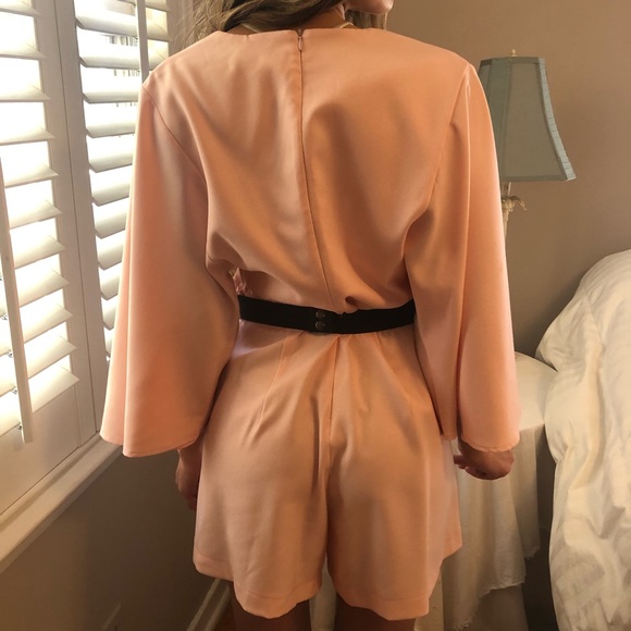 2 LEFT S & M Spring Pink Belted Long Sleeved Romper - Picture 3 of 3